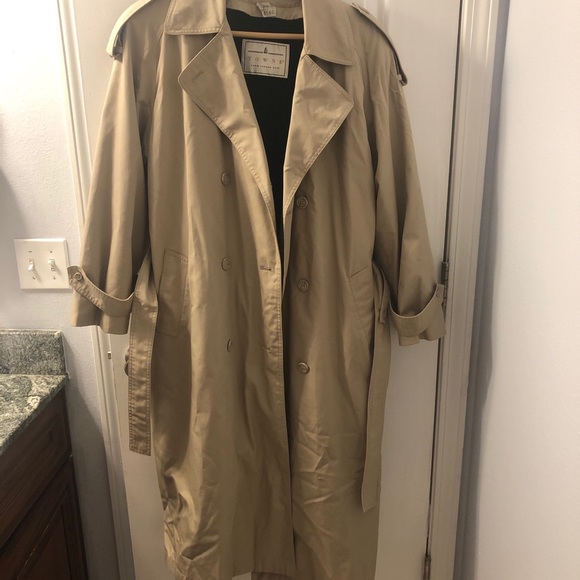 Towns by London Fog Trench Coat Size 10 Regular - Picture 1 of 3